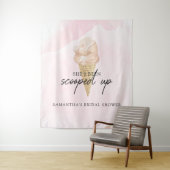 水彩アイスクリームブライダルシャワー写真の背景 タペストリー (インサイチュ)