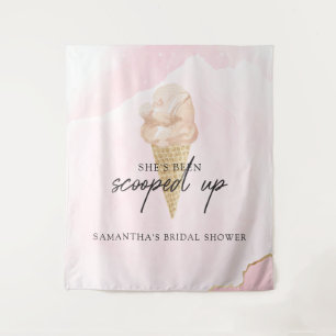 水彩アイスクリームブライダルシャワー写真の背景 タペストリー