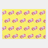 水彩アイスクリーム包装紙 ラッピングペーパーシート (正面3)