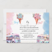 水彩アイスクリーム性別が明らかだと思う 招待状 (正面)