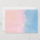 水彩アイスクリーム性別が明らかだと思う 招待状 (裏面)