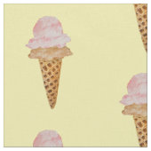 水彩アイスクリーム生地（黄色） ファブリック (クローズアップ)