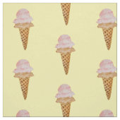 水彩アイスクリーム生地（黄色） ファブリック (見本)