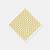 水彩アイスクリーム紙ナプキンス（黄色） スタンダードカクテルナプキン (角)
