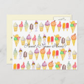 水彩アイスクリーム – はがき (正面/裏面)