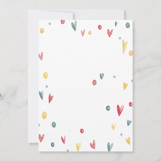 水彩アイスクリーム、ドナッツスイーツ誕生日 招待状 (裏面)