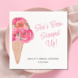 水彩アイスクリーム ブライズ シャワー スタンダードカクテルナプキン