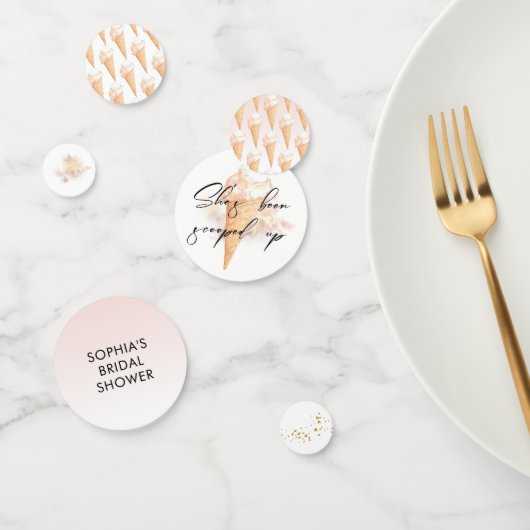 水彩アイスクリーム ブライダルシャワー コンフェッティ (グループ)