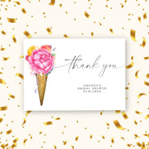 水彩アイスクリーム – 感謝していユーブライダルシャワー