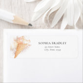 水彩アイスクリーム 返信先住所 ラベル (インサイチュ)