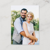 水彩アイビーシダSage写真結婚のQR RSVP エンクロージャーカード (裏面)