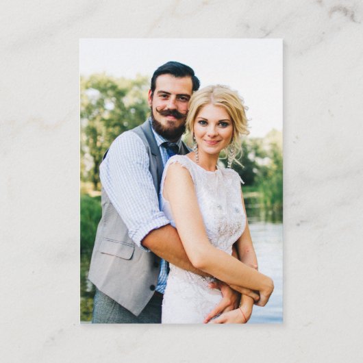 水彩アイビーシダSage写真結婚のQR RSVP エンクロージャーカード (裏面)