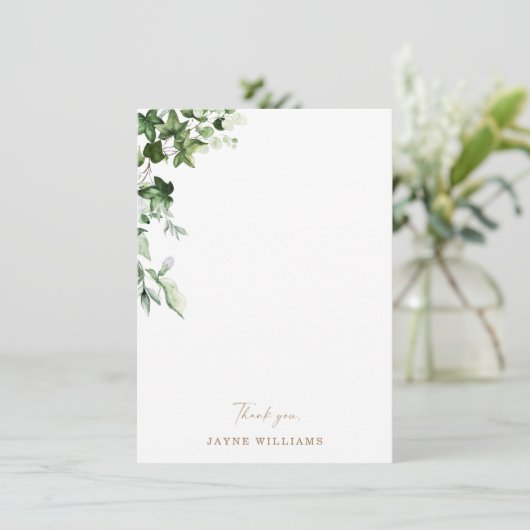 水彩アイビーブライダルシャワーサンキュー招待状 招待状 (スタンド正面)