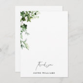 水彩アイビーブライダルシャワーサンキュー 招待状 (正面/裏面)