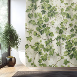 水彩アイビー・リーグの優雅さ シャワーカーテン