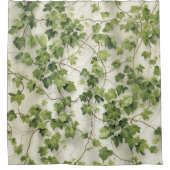 水彩アイビー・リーグの優雅さ シャワーカーテン (正面)