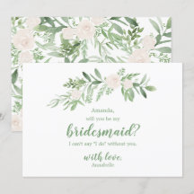 水彩アイボリーのローズウェディング 私のブライズメイドになって