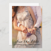 水彩アイボリーの花束 アネモネ セーブザデート (正面/裏面)