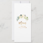 水彩アイボリークリームバラ+アラバスターピーニーズ 招待状 (裏面)