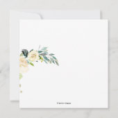 水彩アイボリーフラワーズブルーガムユーカリプタス 招待状 (裏面)