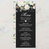 水彩アイボリーフローラストリングラ結婚イトのメニュー メニュー (正面/裏面)