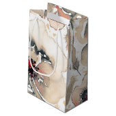 水彩アイボリーフローラボホフェザー結婚ズ スモールペーパーバッグ (裏面アングル)