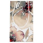 水彩アイボリーフローラボホフェザー結婚ズ スモールペーパーバッグ (正面)