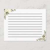 水彩アイボリーフローラレシピカード ポストカード (裏面)