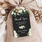 水彩アイボリーフローラ結婚式の引き出物ありがとう ギフトタグ