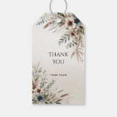 水彩アイボリーブルーフラワーギフトラベル ギフトタグ (裏面)