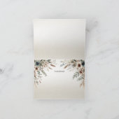 水彩アイボリーブルーフラワーズサンキューカード サンキューカード (内部)