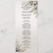 水彩アイボリーブルーフラワーズ結婚式 プログラム (裏面)