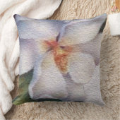 水彩アイボリーマグノリア名モノグラム クッション (ブランケット)