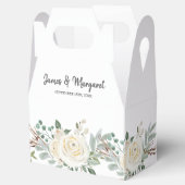 水彩アイボリー冬フローラ結婚ズ フェイバーボックス (オープン)