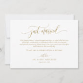 水彩アイボリー牡丹とバラたった今結婚しました 案内状 (裏面)