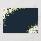 水彩アイボリー白フローラアドバイス アドバイスカード (裏面)