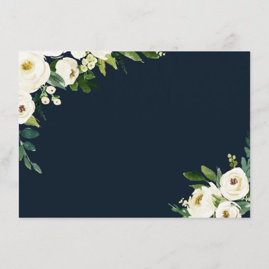 水彩アイボリー白フローラアドバイス アドバイスカード (裏面)