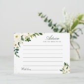 水彩アイボリー白フローラアドバイス アドバイスカード (スタンド正面)