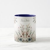 水彩アイボリー青花マグカップ マグカップ (中央)