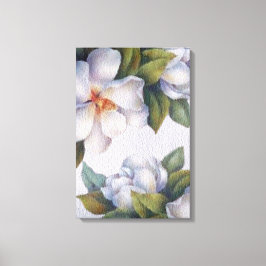 水彩アイボリーMagnolias Stretted Canvas Print キャンバスプリント