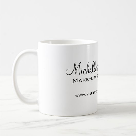 水彩アイラッシュエクステンションメイクアップブランディング コーヒーマグカップ (左)