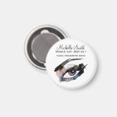 水彩アイラッシュエクステンションメイクアップブランディング マグネット (正面/裏面)