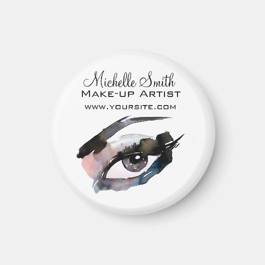 水彩アイラッシュエクステンションメイクアップブランディング マグネット (正面)