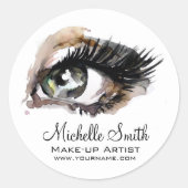 水彩アイラッシュエクステンションメイクアップブランディング ラウンドシール (正面)