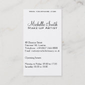 水彩アイラッシュエクステンションメイクアップブランディング 名刺 (裏面)