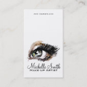 水彩アイラッシュエクステンションメイクアップブランディング 名刺 (正面)