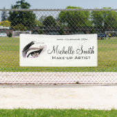 水彩アイラッシュエクステンションメイクアップブランディング 横断幕 (インサイチュ)