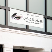 水彩アイラッシュエクステンションメイクアップブランディング 横断幕 (ビルの外側)