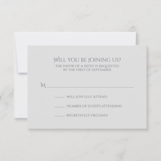 水彩アイリスウェディング 出欠カード (正面)