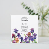 水彩アイリスウェディング 招待状 (スタンド正面)